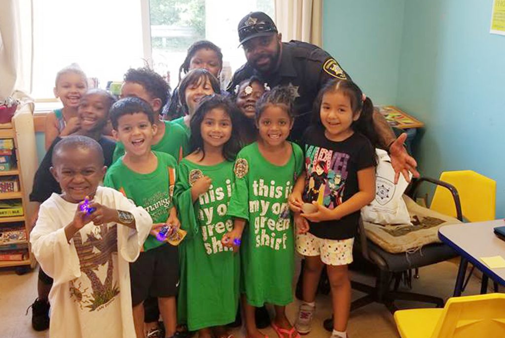 Police Officer with group of children